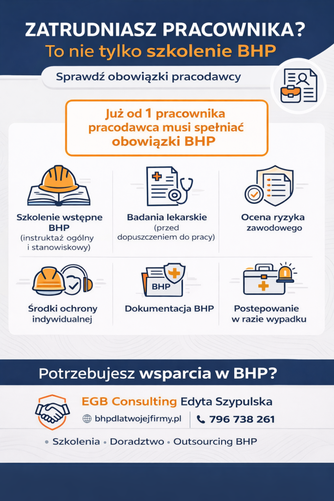 Zatrudniasz pracownika? To nie tylko szkolenie BHP
